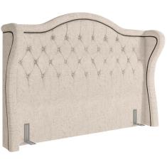 Cabeceira Cama Box Casal Queen 160cm P05 Lisboa Bege Claro