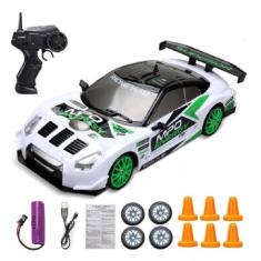 Carrinho de Controle Remoto Recarregável 4x4 Super Veloz Para Drift Com Acessórios