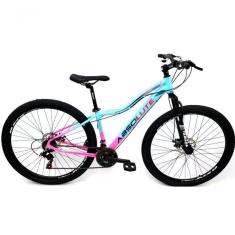 Bicicleta Aro 29 Absolute 21v Câmbio Importado Rosa Com Azul