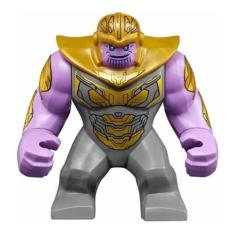 Boneco Big Blocos De Montar Thanos Vingadores Armadura Cinza