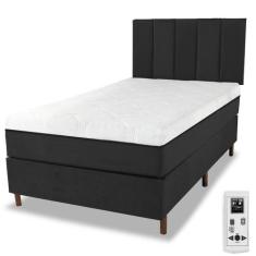 Cama Box e Colchão Magnético Massageador com Cabeceira - Eco Prince - 