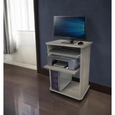 Mesa de Computador 58cm - Duas prateleiras - Suporte CPU e Impressora 