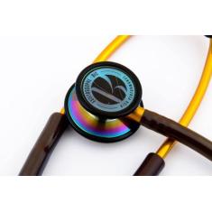 Estetoscópio Duplo Inox Preto Black Rainbow Profissional - BIC,  Choco