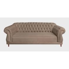 Sofá Chesterfield Elisabeth Suede Bege