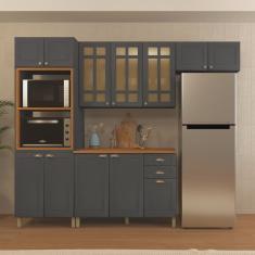 Cozinha Completa 4 Peças 12 Portas 2 Gavetas 2 Nichos para Forno Paris Indekes