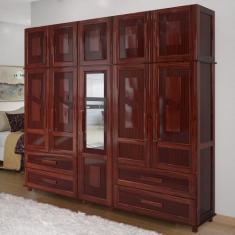 Guarda-Roupa Casal Campo Grande 10 Portas 4 Gavetas com Espelho Mel - 