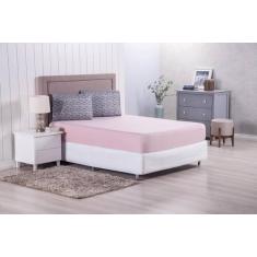 Jogo de Lençol Modern 3 Peças Queen Percal de Poliéster 300 Fios Azul 