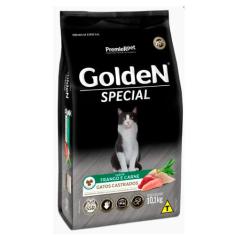 Ração Golden Special Gatos Castrados Adultos Sabor Frango e Carne 10,1