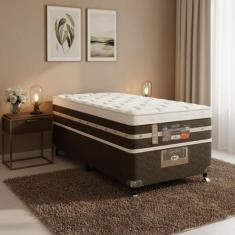 Cama Box + Colchão Castor Solteiro Silver Star Air One Face Tecnopedic