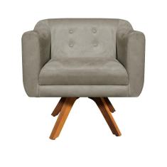 Kit 02 Poltronas Giratória Julia Marrom Rato