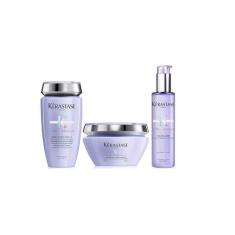 Kit Matização Kérastase Blond Absolu Shampoo Máscara e Leave-in Pequeno.