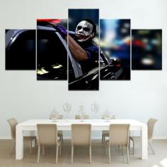 Quadro Decorativo Coringa5 5 peças 130x65 cm em tecido