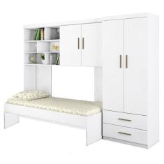 Jogo de Quarto Chiara 3 Peças - Roupeiro 2 portas, Módulo Aéreo e Cama - Phoenix Baby