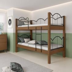 Beliche Solteiro em Mdf Oasis 88 Preto/Marrom