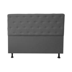 Cabeceira Solteiro Juliana 90cm Para Cama Box Suede Cinza - DS Estofados