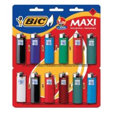 Isqueiro Bic Maxi - 12 Unidades