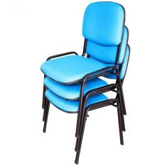 03 Cadeiras Para Auditórios Linha Hotel Auditório Azul