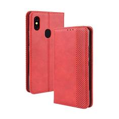 Capa para Umi UMIDIGI F1 Play, carteira de couro com suporte flip para Umi UMIDIGI F1 Play, capa magnética retrô para celular, capa carteira com compartimentos para cartão