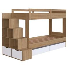 Beliche Infantil Com Escada e 4 Gavetas Infix C06 Aveiro/Branco - Mpoz