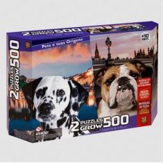 Puzzle 500 peças Duplo - Pets e suas Origens - Grow