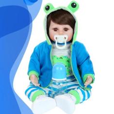 Boneca Reborn Menino Corpo de Silicone New Happy