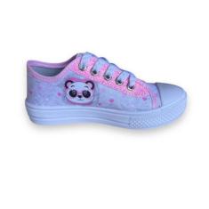 Tênis Star Infantil Feminino Menina Personagem Panda Confortável Barat