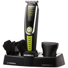 MONDIAL Aparador de Pelos Super Groom 06, Preto/Verde, 6W, Bivolt - BG-04