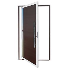 Porta Pivotante Lambril Visione Com Puxador Super 210cm X 120cm Brimak Mix Corten