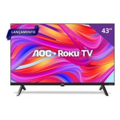 Smart TV 43" FULL HD AOC Roku TV 43S5045/78G HDMI 1 USB Wifi