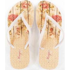 Chinelo Tropical Feminino Floral, Magicc