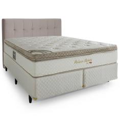 Cama Box com Cabeceira Herval King Pallace Bambu, 71x193x203 cm, Molas Ensacadas