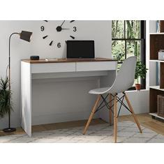 Escrivaninha Home Office - Branco/Freijó - Mania de Móveis