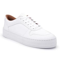 Tênis Flatform Feminino Cadarço Conforto Dia a Dia Leve-Feminino