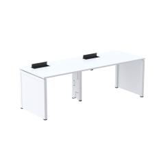 Mesa de Plataforma Simples para 2 Pessoas Corporativa 150x792/2p Pscpp150/792/2p Branco