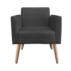 Kit 02 Poltronas Marisa Preto Natural