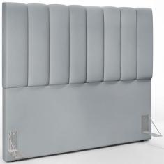 Cabeceira Cama Box Casal 140 cm Dália W01 Suede Cinza - Lyam Decor
