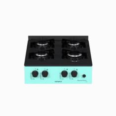 Fogao a Gas Portatil 4 Bocas Venax Grand Petit Line Verde, Bivolt