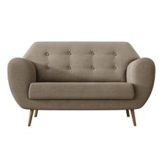 Sofá 2 Lugares Beegees Linho Bege - Mobly