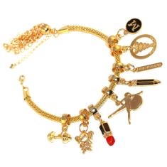 Pulseira Berloques Profissão Fisioterapeuta Fisio Folheado