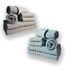 Jogo De Toalhas 12pcs - 4 Banhos 4 Rosto 4 Tapetes Cz+vd - Toalhas Bek