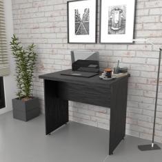 Escrivaninha Mesa De Escritório 0,80m Tampo 30mm Work30 Preto ônix