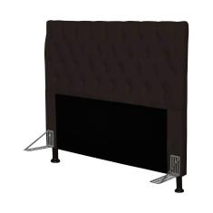 Cabeceira Cama Box Casal Queen 160cm Cristal Corino Marrom