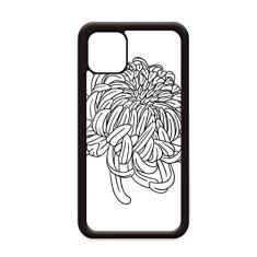Contorno de crisântemo de planta floral para iPhone 11 Pro Max capa para Apple Mobile Case