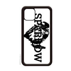 Capa Sparrows Birds Animals Food Preto Branco para iPhone 12 Pro Max para Apple Mini Mobile Case Shell