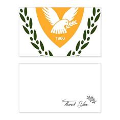 Emblema nacional do Chipre país de agradecimento cartão de aniversário saudações casamento agradecimento