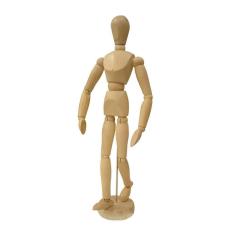 Boneco articulado madeira 20cm - moda arte manequim