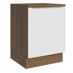 Balcão 60 cm 1 Porta Rustic/Branco Veludo Lux Madesa