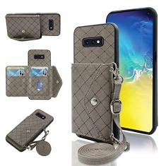 Capa carteira compatível com Samsung Galaxy S10e com alça de ombro transversal e suporte de couro para cartão de crédito, acessórios para celular para Glaxay S 10e Gaxaly 10se Galaxies Se10 meninas