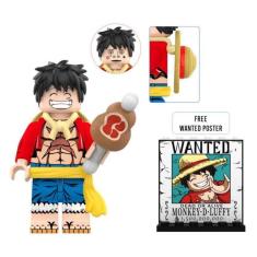 Boneco Blocos De Montar Luffy One Piece Modelo Smile