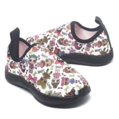 Tenis Infantil Calce Facil Feminino Menina - Anabe Calçados, Branco, 2